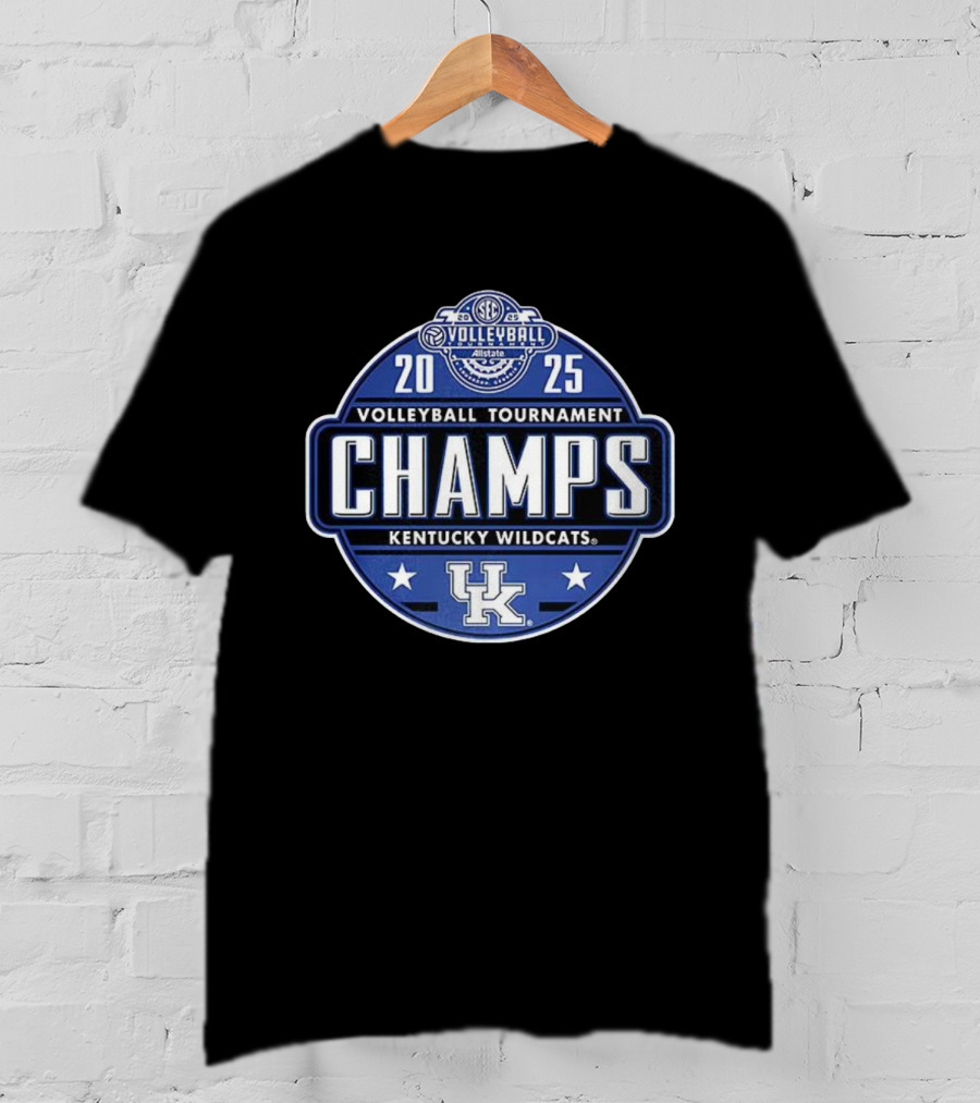 Kentucky Wildcats SEC Volleyball Tournament Champs 2025 UK Logo T-Shirt
