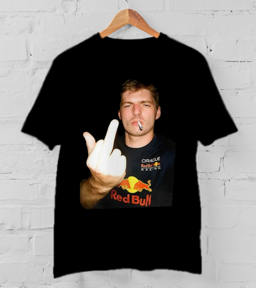 Max Oracle Red Bull Racing F1 Middle Finger Meme Cigarette T-Shirt