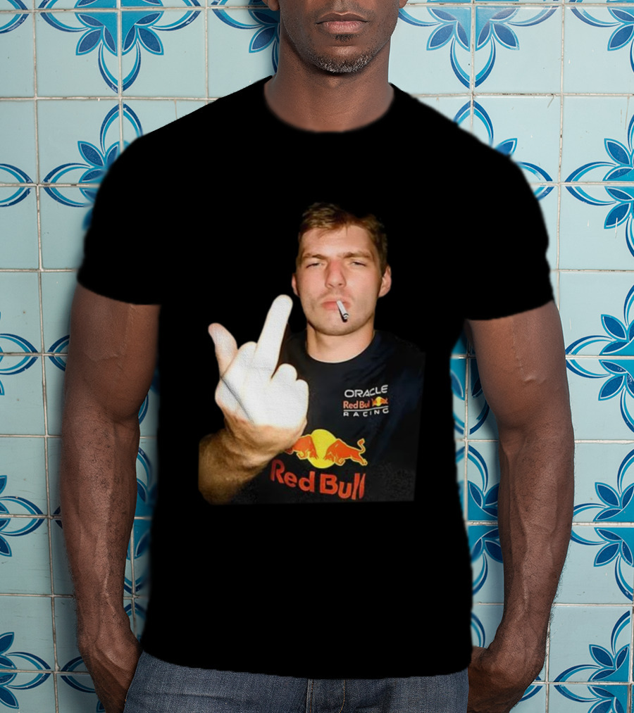 Max Oracle Red Bull Racing F1 Middle Finger Meme Cigarette T-Shirt
