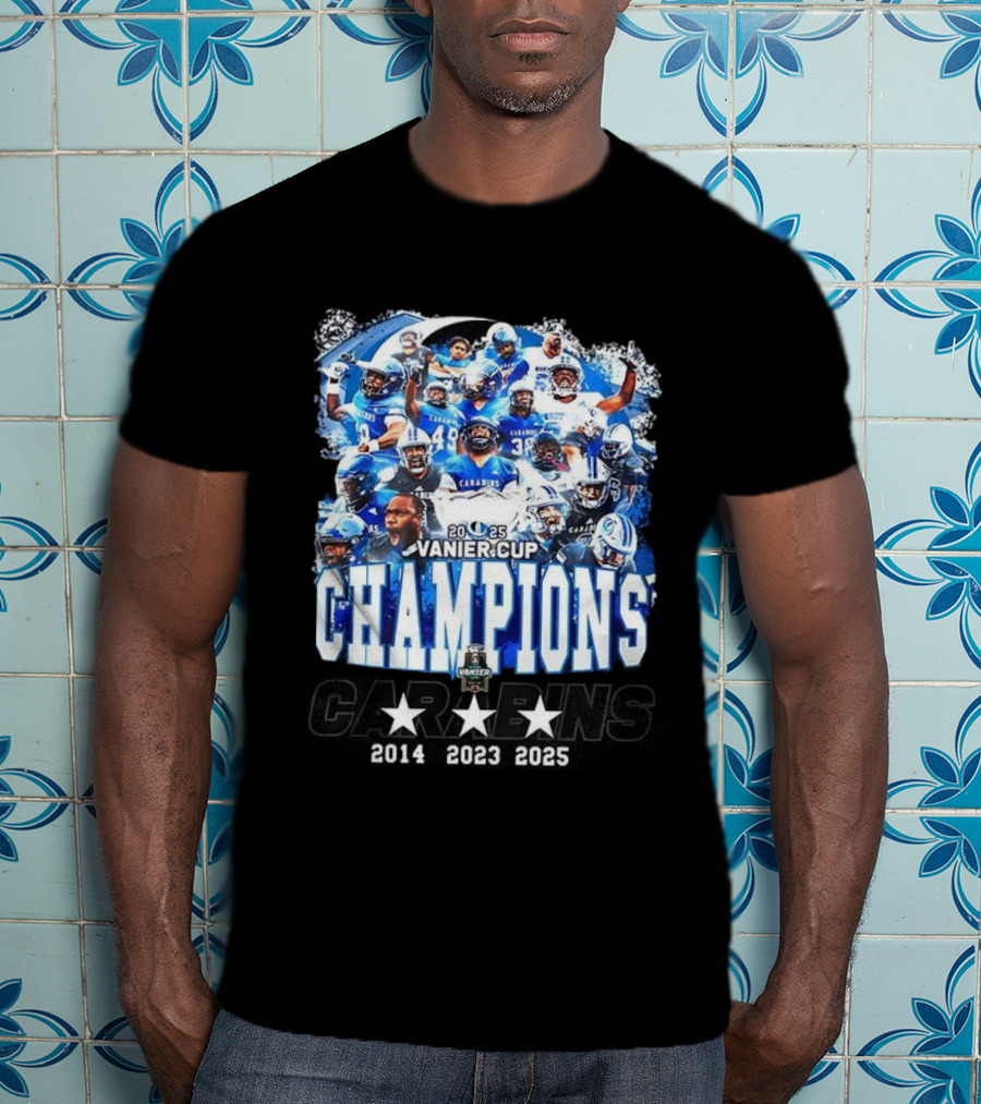 Montréal Carabins 2025 Vanier Cup Champions Player Collage T-Shirt