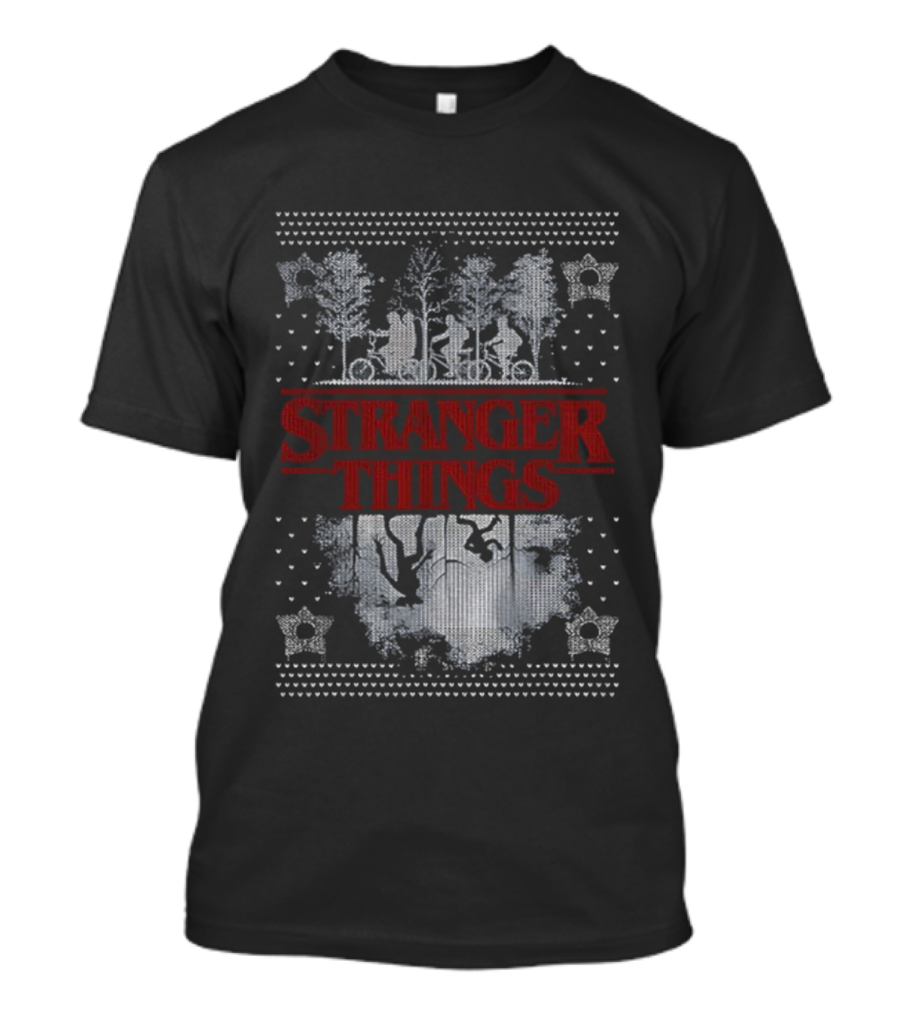 Stranger Things Christmas Demogorgon Ugly Sweater Epic T-Shirt