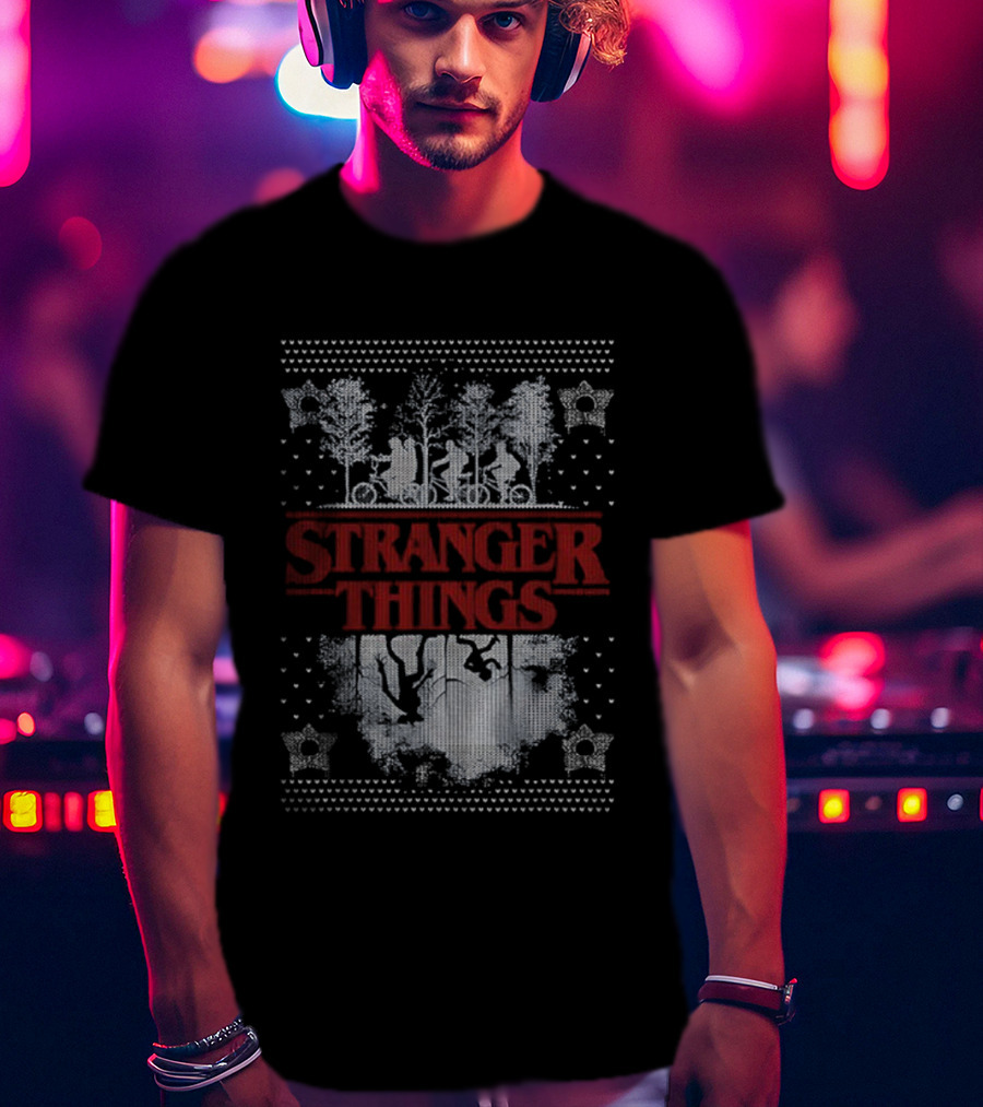Stranger Things Christmas Demogorgon Ugly Sweater Epic T-Shirt
