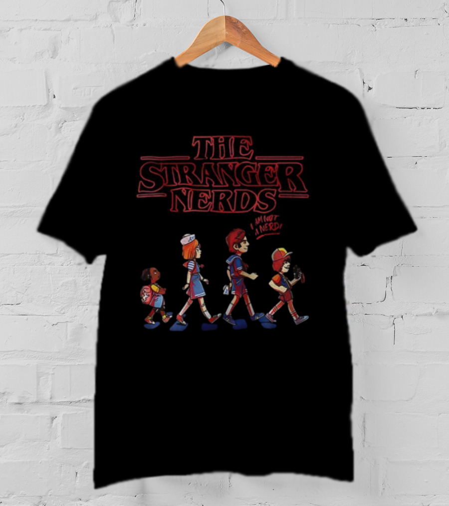 Stranger Nerds Cartoon Kids Walking Parody T-Shirt