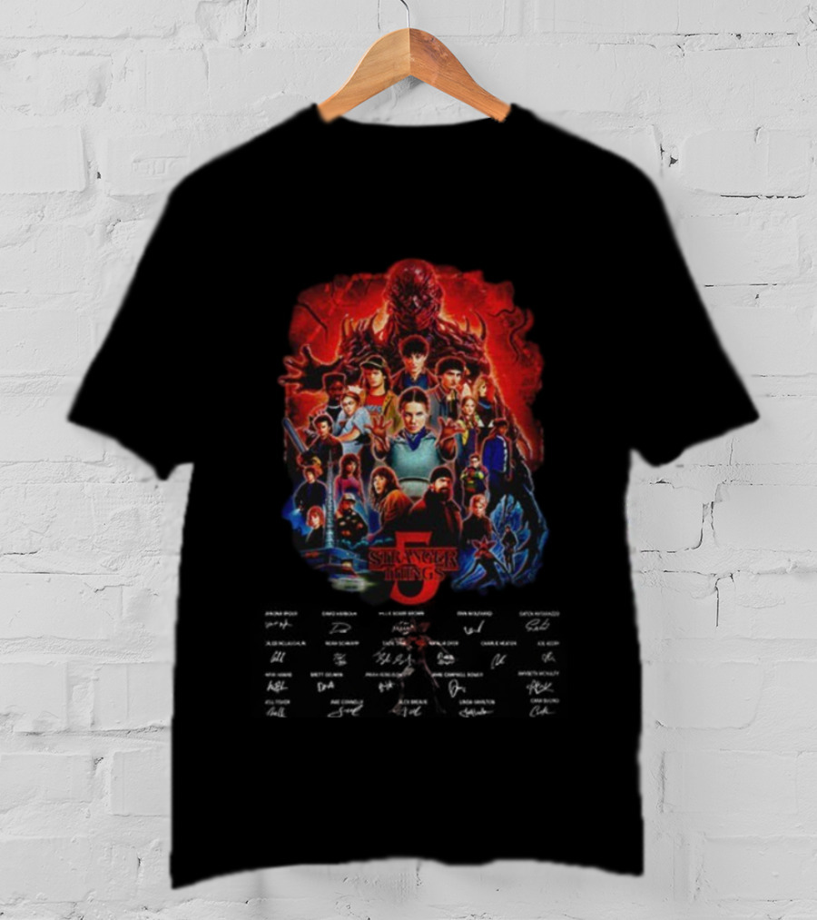 Stranger Things Season 4 Thank You For The Memories Signatures T-Shirt