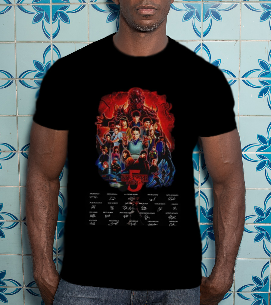 Stranger Things Season 4 Thank You For The Memories Signatures T-Shirt