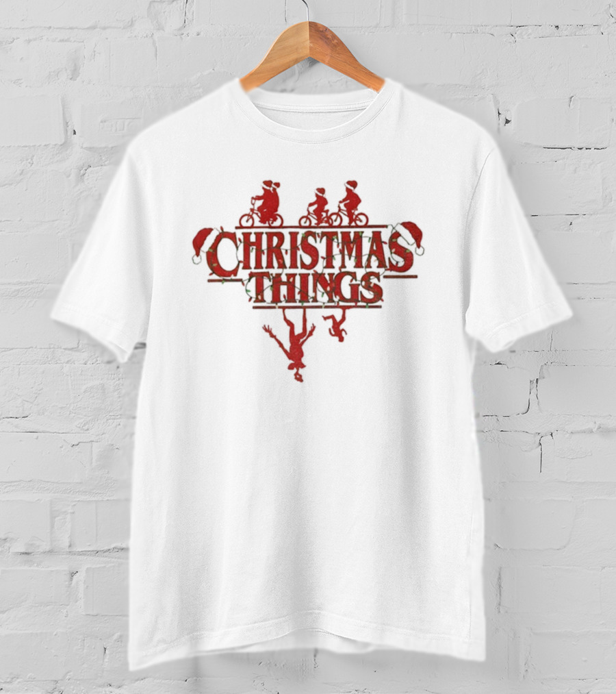 Christmas Things Horror Show Upside Down Xmas 2025 Merry Christmas T-Shirt