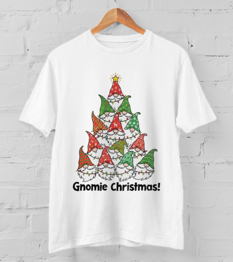 Gnome Christmas Tree Dear Santa I Tried To Be Good Merry Xmas T-Shirt