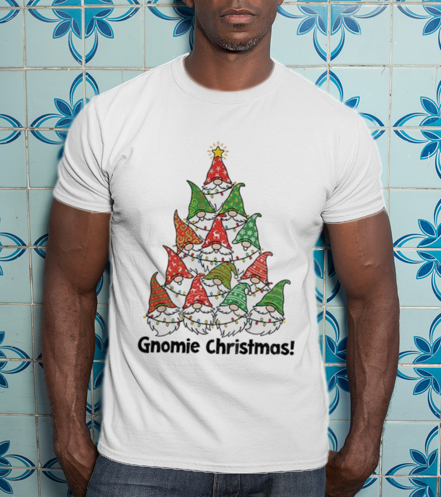 Gnome Christmas Tree Dear Santa I Tried To Be Good Merry Xmas T-Shirt