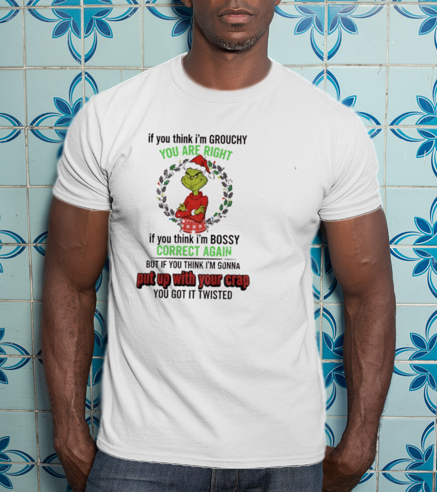 Grinch You Are Right Correct Again Twisted Christmas Grouchy Bossy T-Shirt