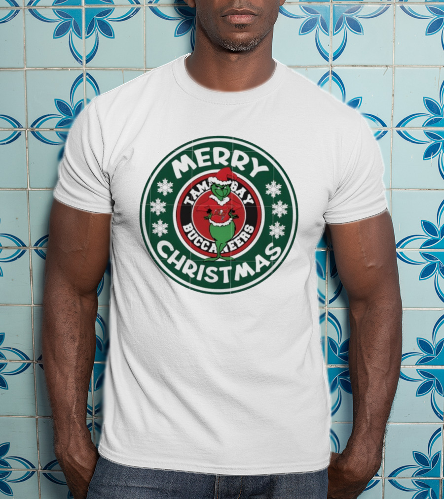 Merry Christmas Tampa Bay Buccaneers Grinch Holiday T-Shirt