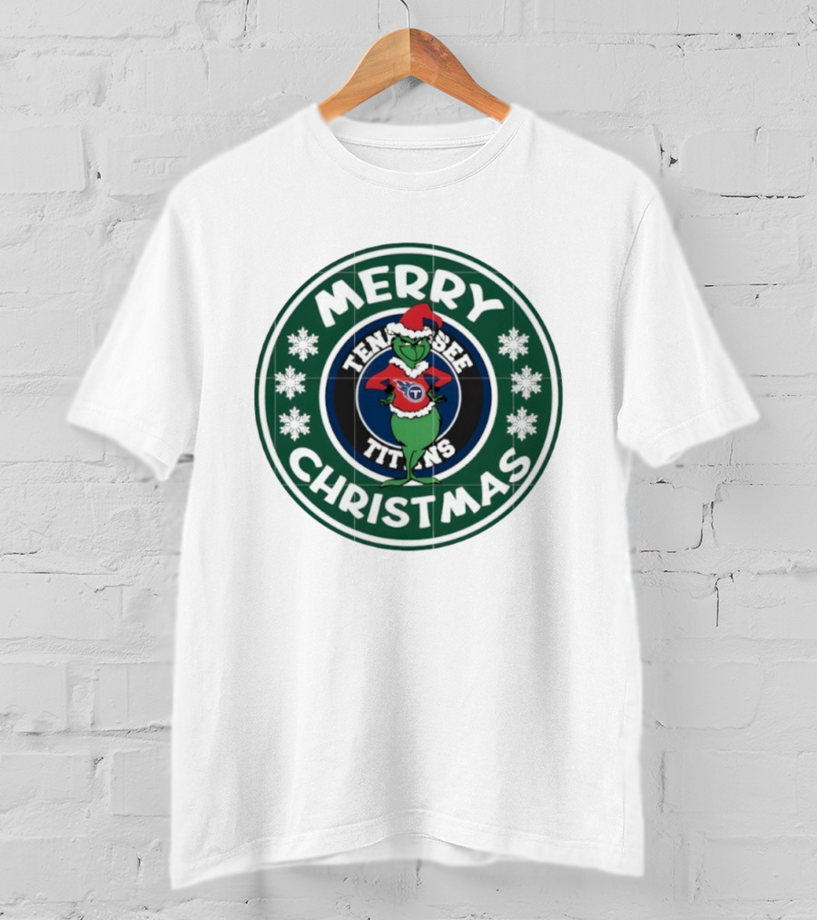 Merry Christmas Grinch Tennessee Titans Holiday T-Shirt