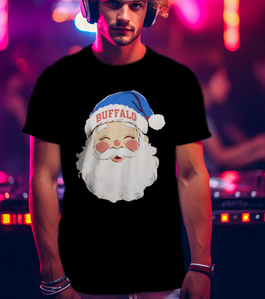 Buffalo Bills Merry Christmas Santa 2025 T-Shirt