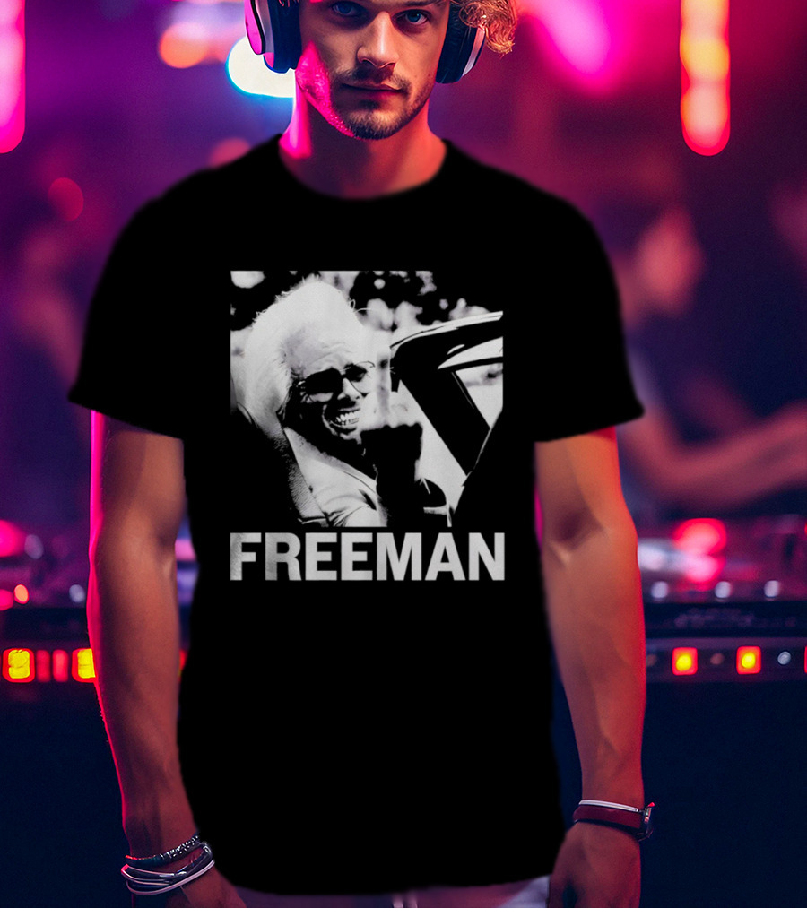 FREEMAN Smiling Iconic Black And White Face T-Shirt