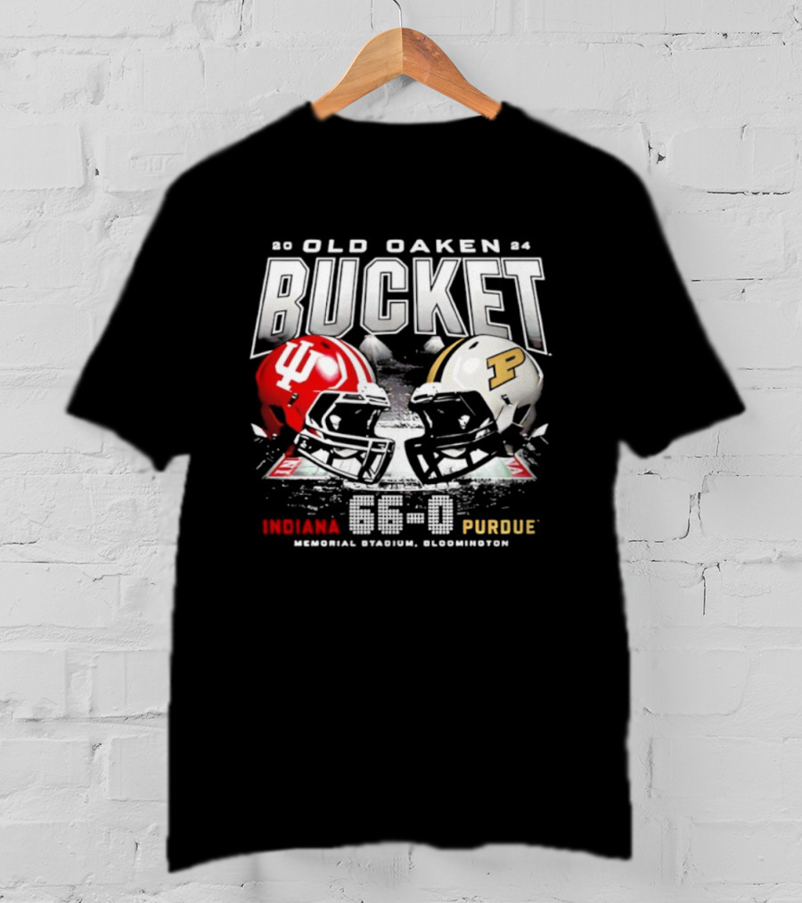 Indiana Old Oaken Bucket 66-0 Purdue Memorial Stadium Bloomington Football Helmets T-Shirt
