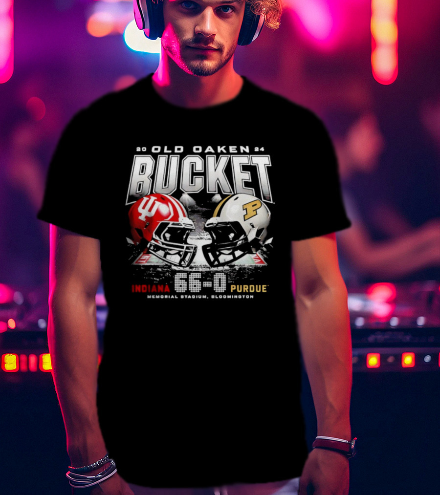 Indiana Old Oaken Bucket 66-0 Purdue Memorial Stadium Bloomington Football Helmets T-Shirt