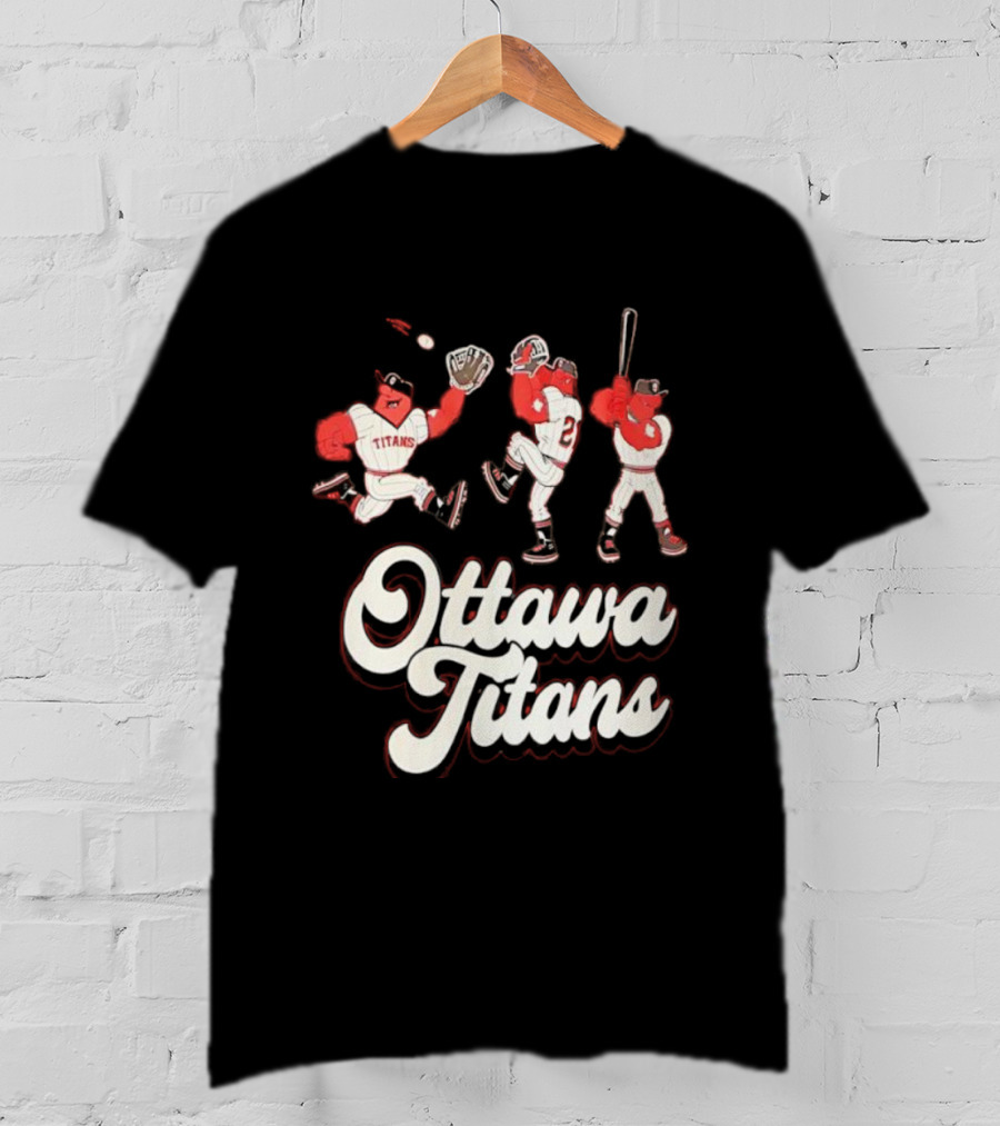 Ottawa Titans Mascot Players Baseball Team Vintage Aesthetic T-Shirt