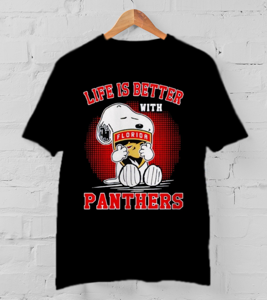 Snoopy Life Is Better With Florida Panthers T-Shirt