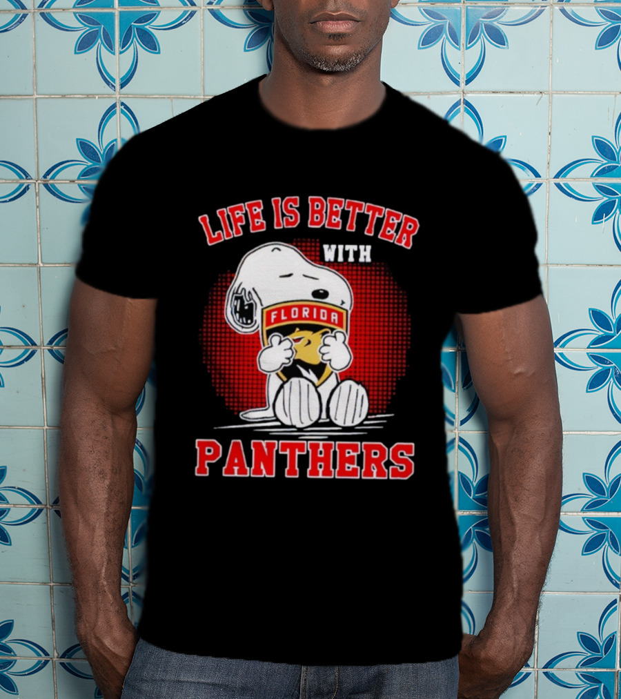 Snoopy Life Is Better With Florida Panthers T-Shirt