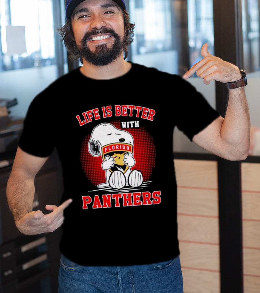 Snoopy Life Is Better With Florida Panthers T-Shirt