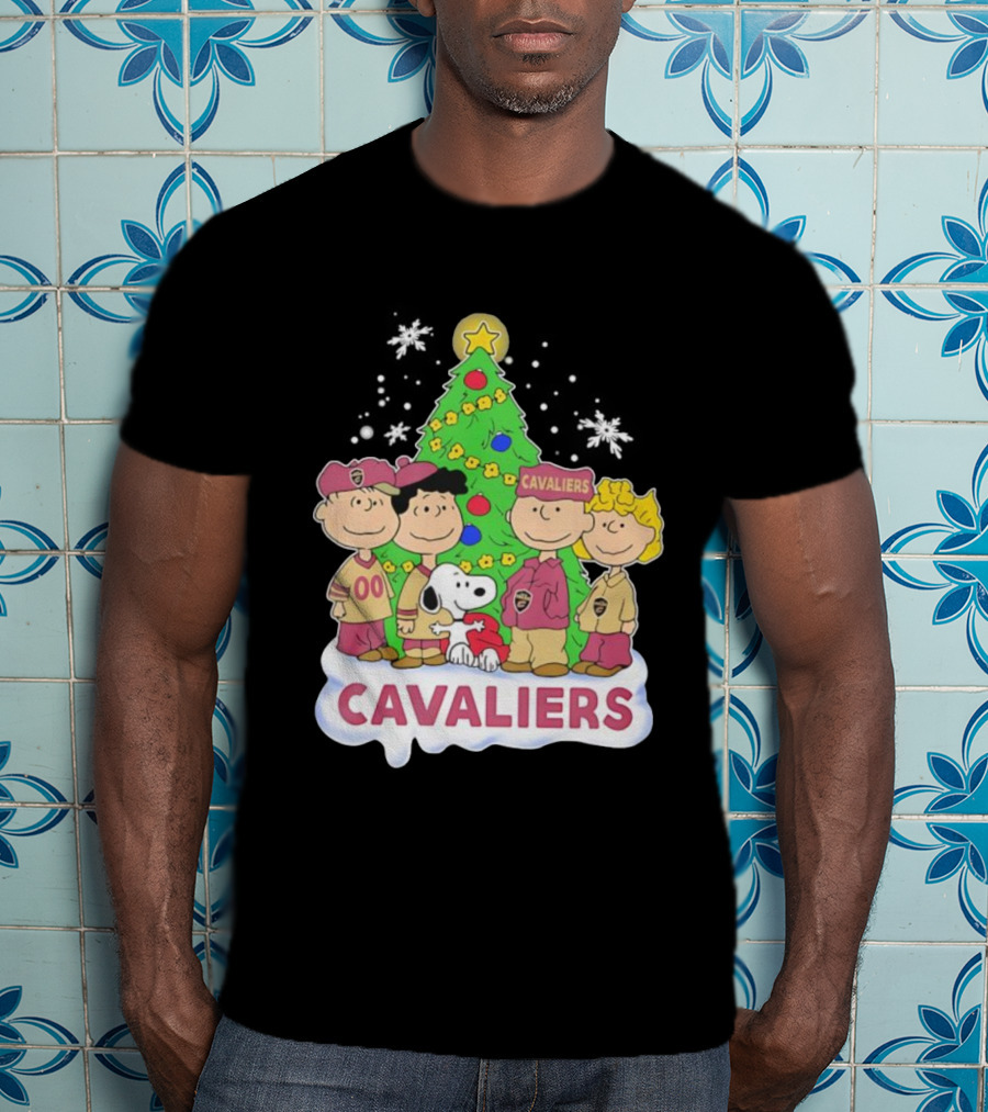 Peanuts Cavaliers Christmas Tree Snoopy And Friends T-Shirt
