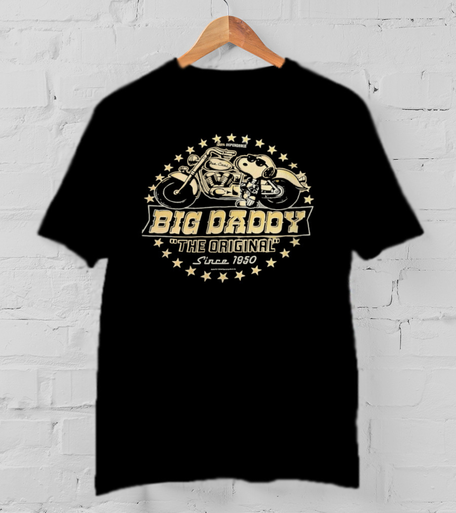 Snoopy Big Daddy The Original Motorcycle Since 1950 T-Shirt