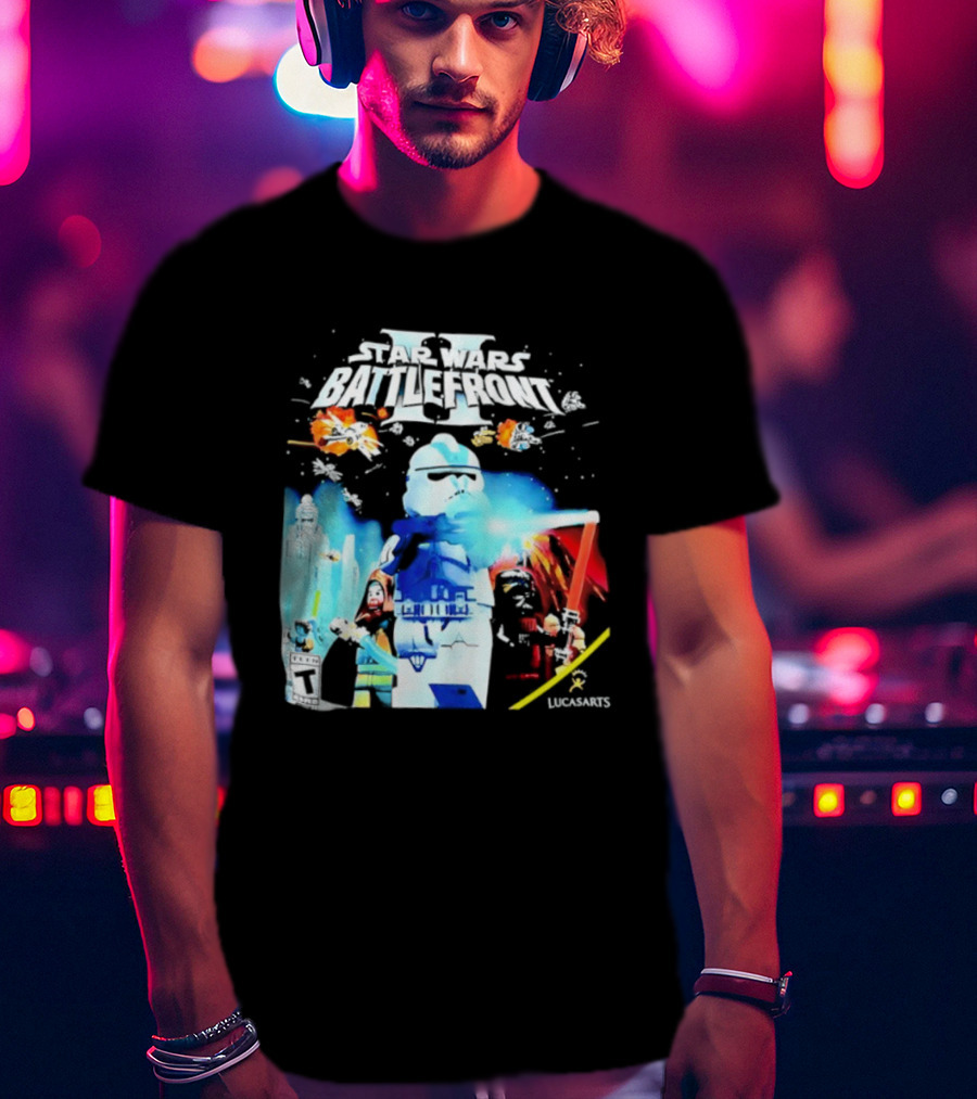 LEGO Star Wars Battlefront II Trooper And Lightsaber Duel Scene T-Shirt