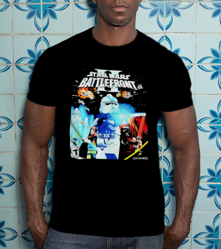LEGO Star Wars Battlefront II Trooper And Lightsaber Duel Scene T-Shirt