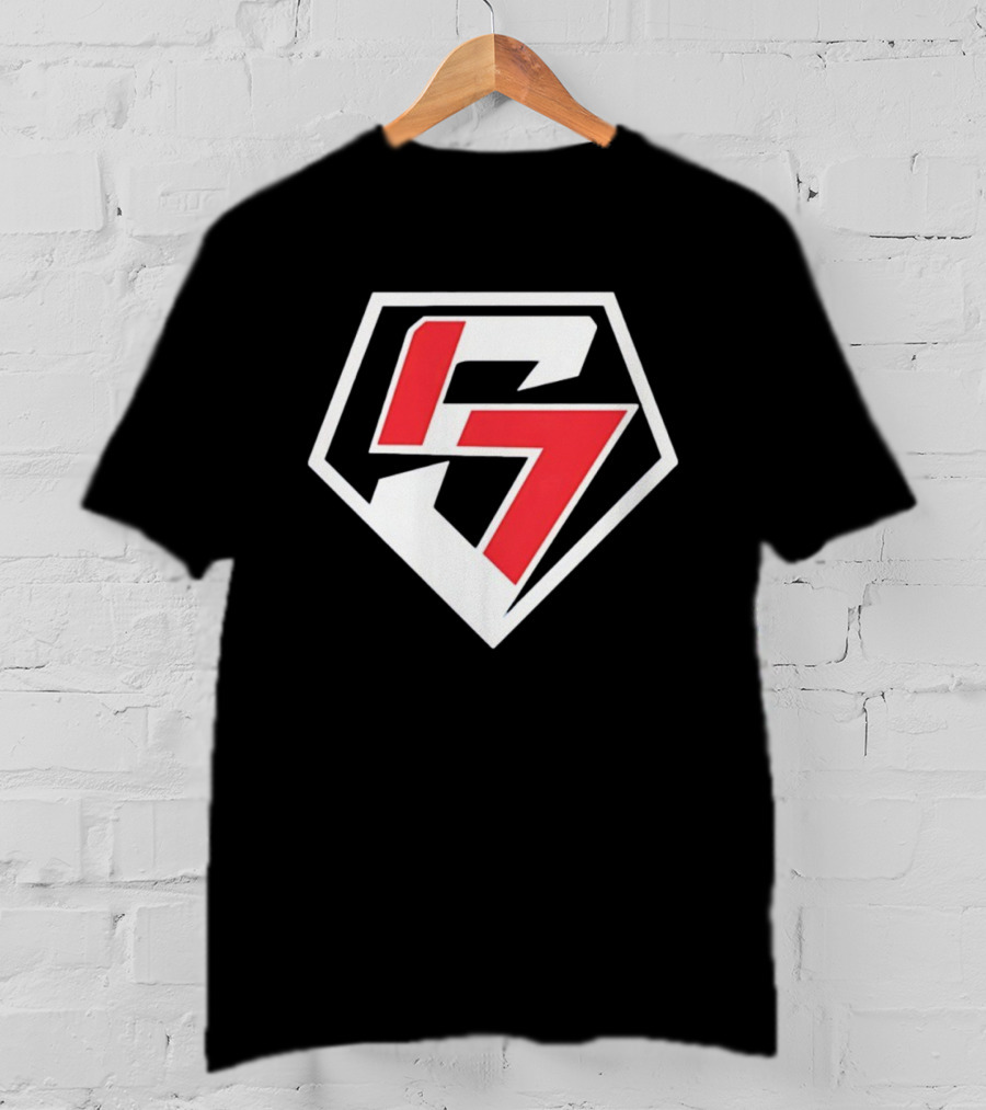 Super Sho Player LA Baseball Collection Red Hexagon Emblem T-Shirt