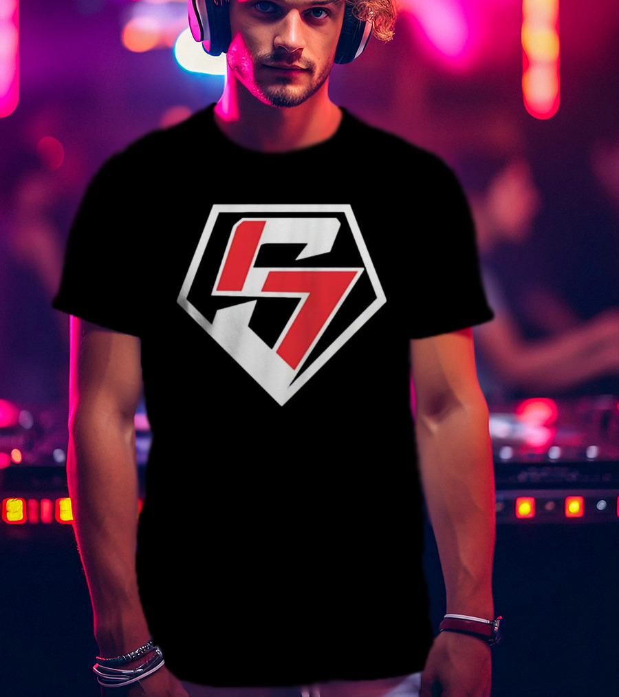 Super Sho Player LA Baseball Collection Red Hexagon Emblem T-Shirt