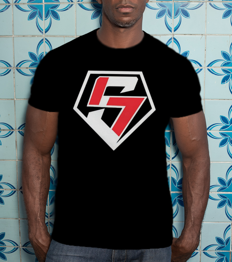 Super Sho Player LA Baseball Collection Red Hexagon Emblem T-Shirt