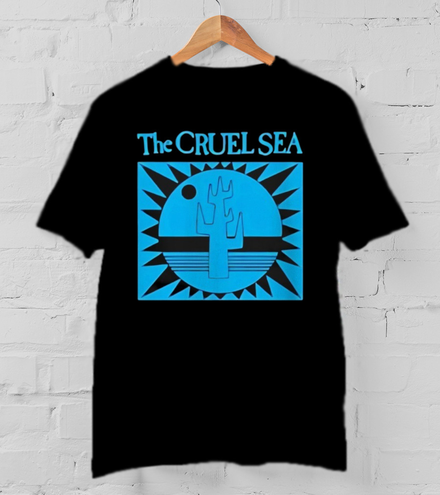 The Cruel Sea Blue Cactus Sun And Moon Icon T-Shirt
