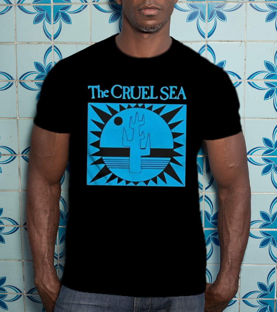 The Cruel Sea Blue Cactus Sun And Moon Icon T-Shirt