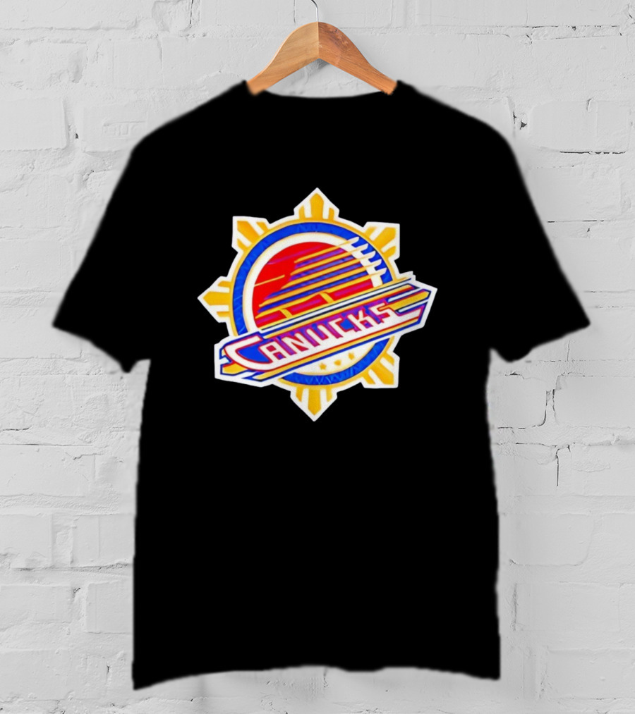 Vancouver Canucks Filipino Heritage Night Sun Design Canucks Text T-Shirt