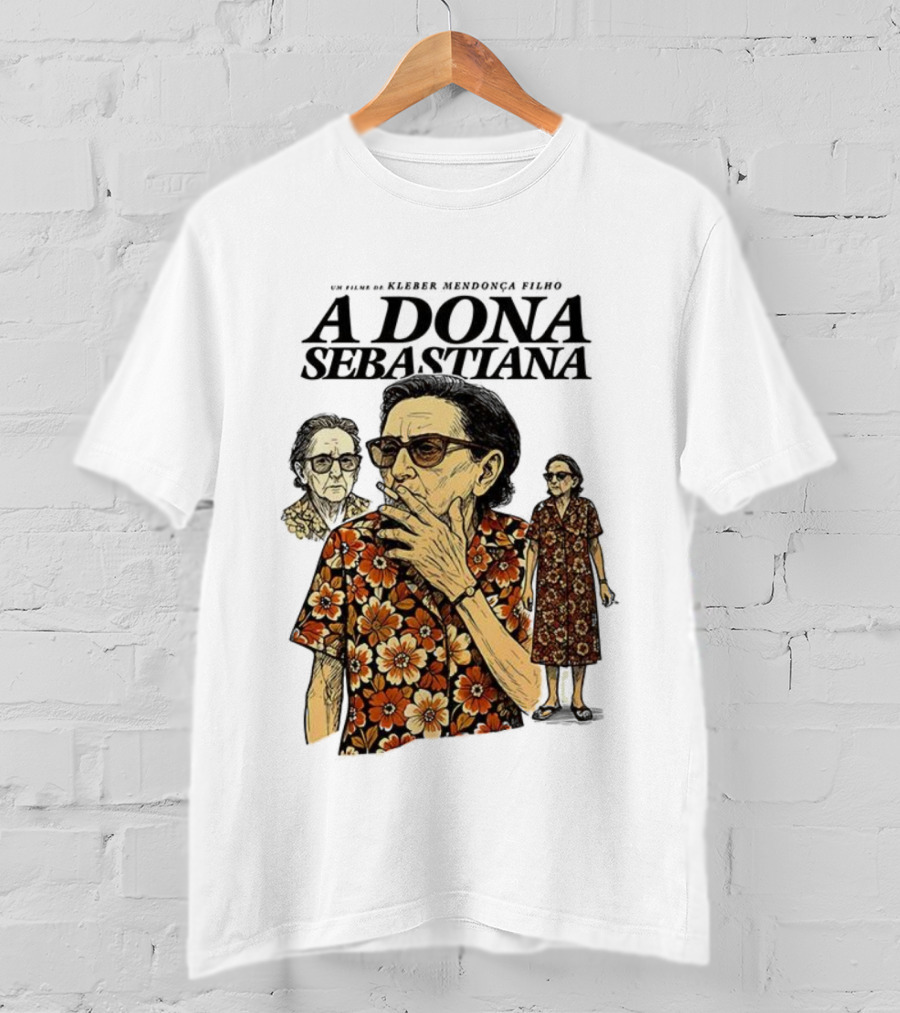 Dona Sebastiana Kleber Mendonça Filho Film Floral Attire T-Shirt