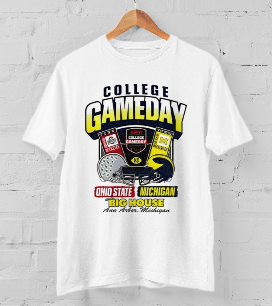 College Gameday ESPN Ohio State Vs Michigan Wolverines Big House T-Shirt