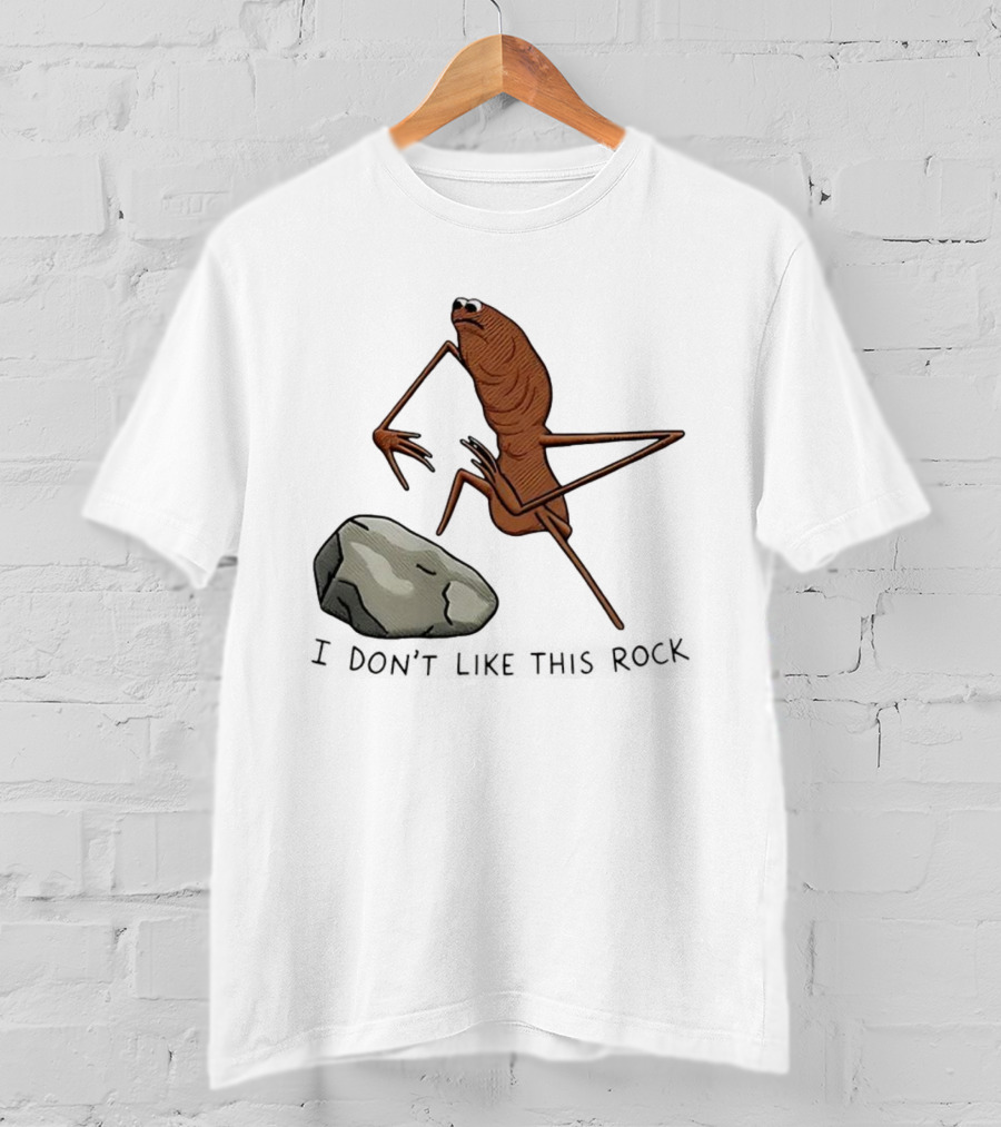 Marcus The Worm I Don’t Like This Rock Cartoon Bug Creature T-Shirt