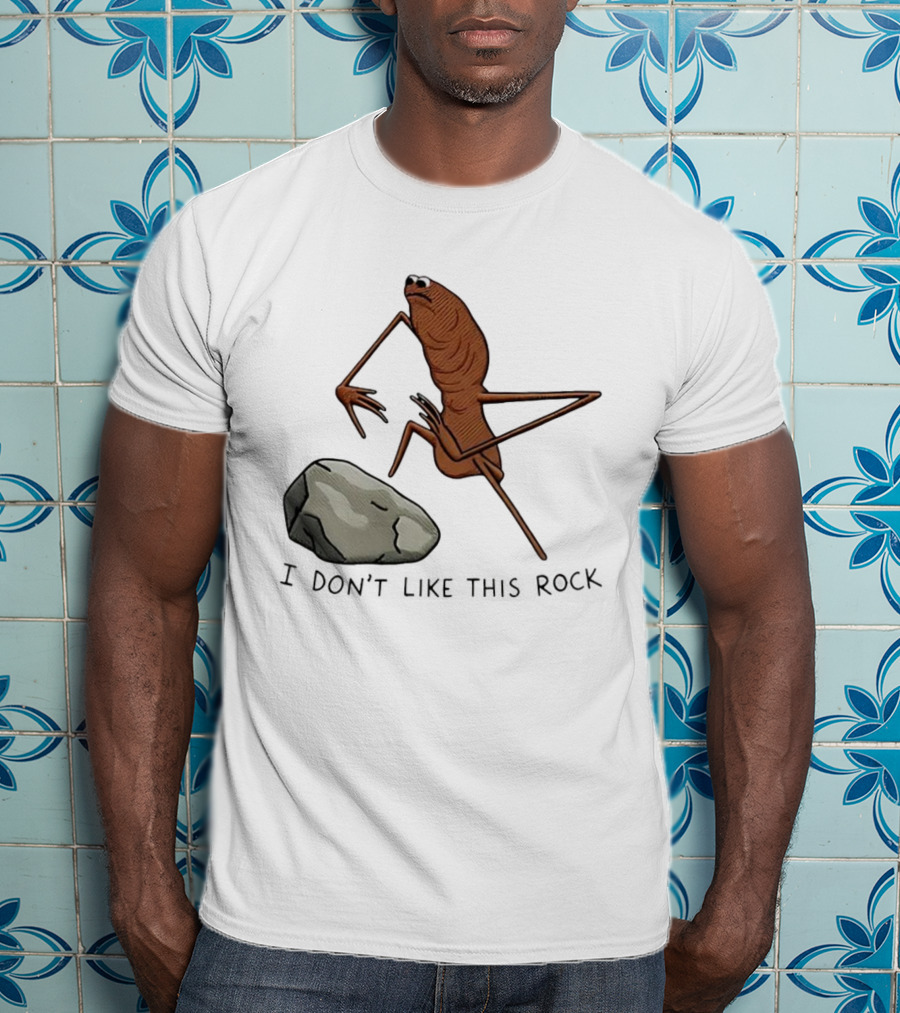 Marcus The Worm I Don’t Like This Rock Cartoon Bug Creature T-Shirt
