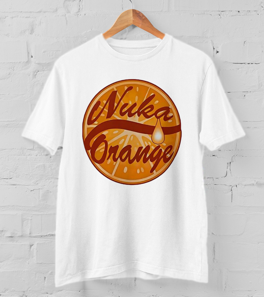 Nuka Orange Vintage Juice Cap Fallout Style Retro Design T-Shirt