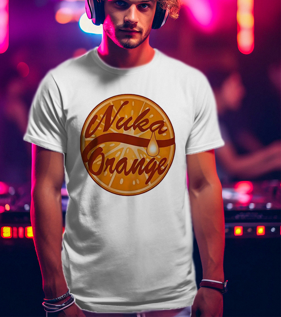 Nuka Orange Vintage Juice Cap Fallout Style Retro Design T-Shirt