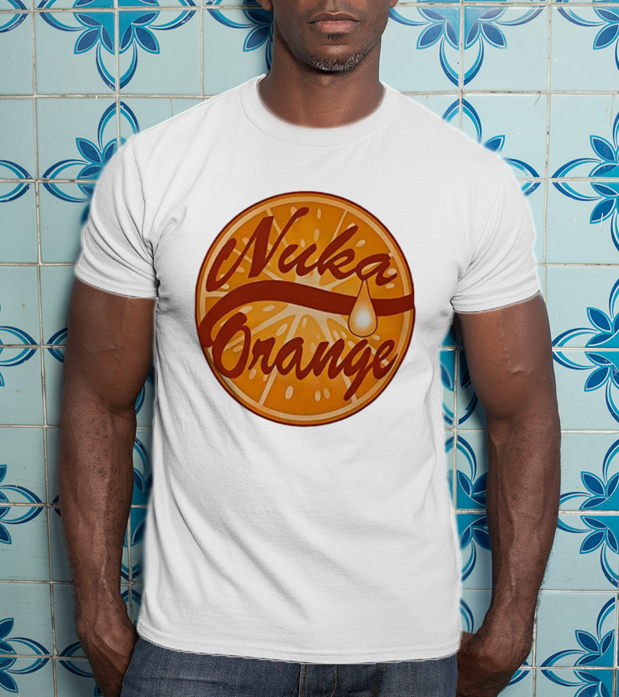 Nuka Orange Vintage Juice Cap Fallout Style Retro Design T-Shirt