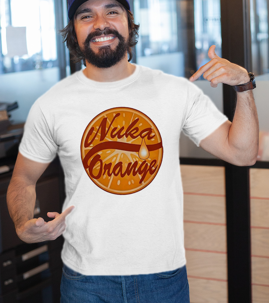 Nuka Orange Vintage Juice Cap Fallout Style Retro Design T-Shirt