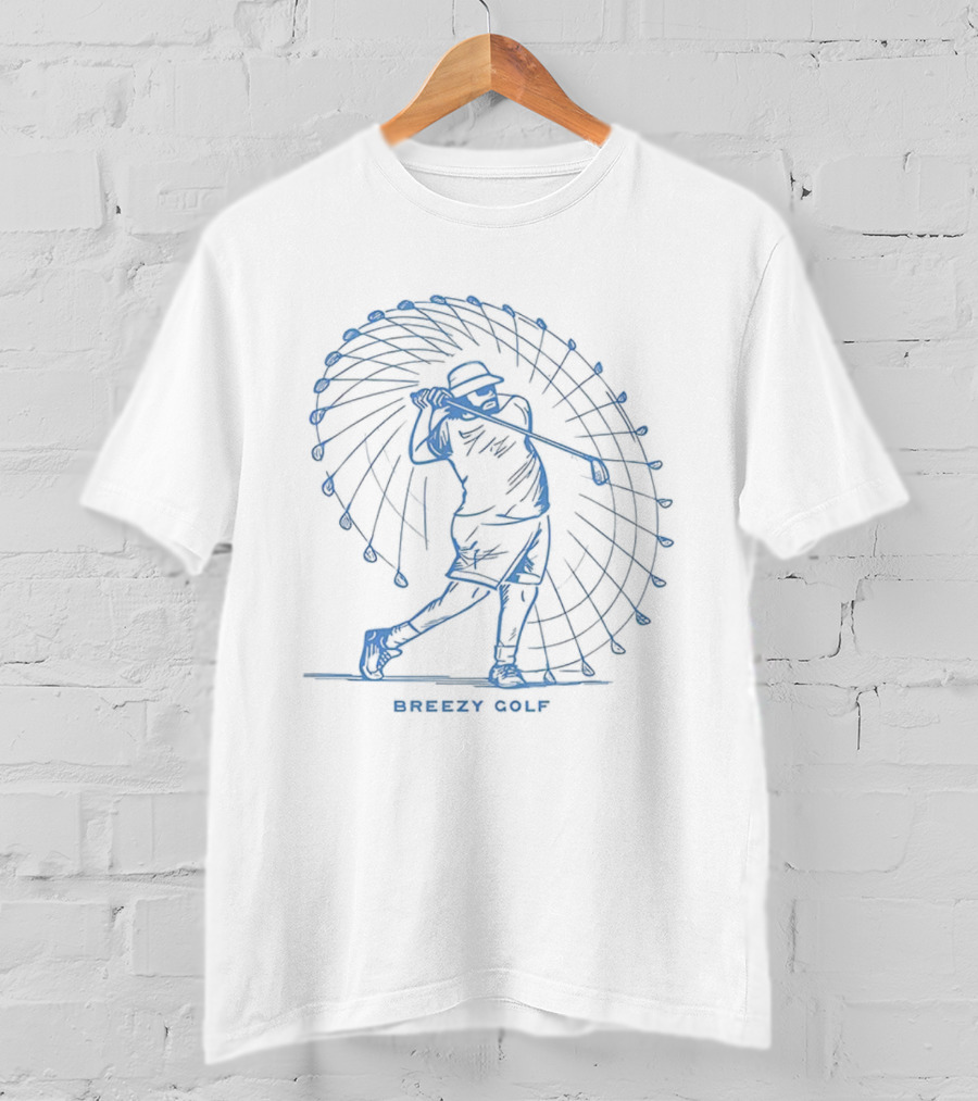 Vitruvian Swing Stroboscopic Effect Golf Swing Motion T-Shirt