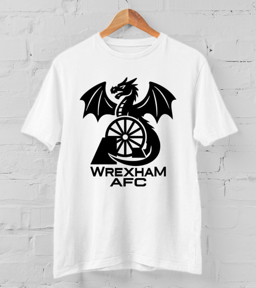 Wrexham AFC Dragon Emblem Wheel Design T-Shirt
