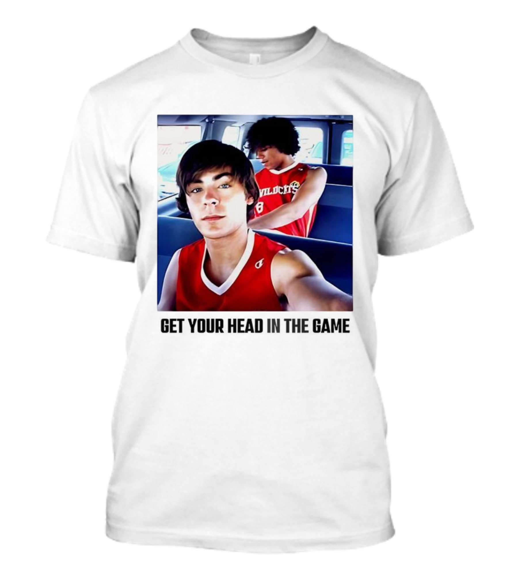 Zac Efron Corbin Bleu Wildcats Basketball Get Your Head In The Game T-Shirt