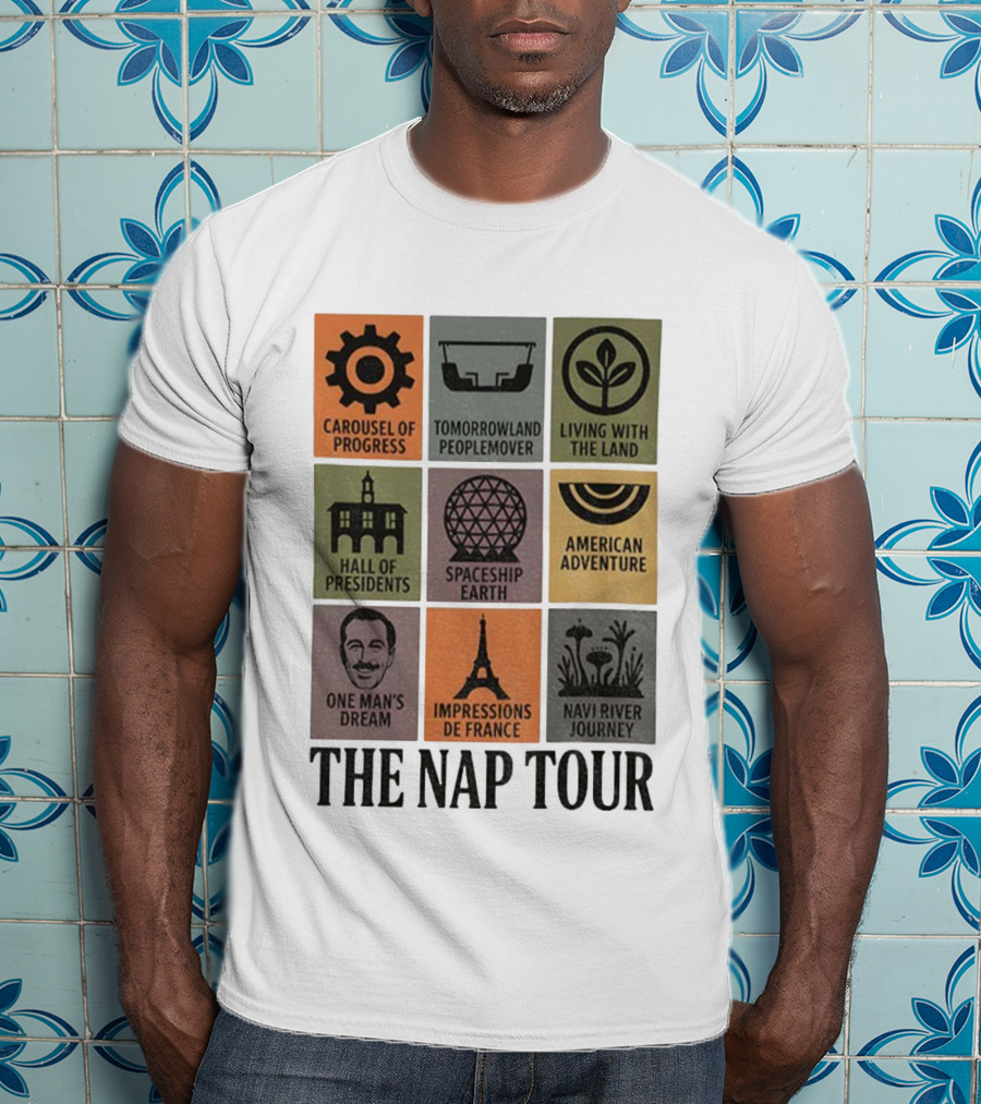 The Nap Tour Disney World Carousel Of Progress Tomorrowland People Mover Living With The Land T-Shirt