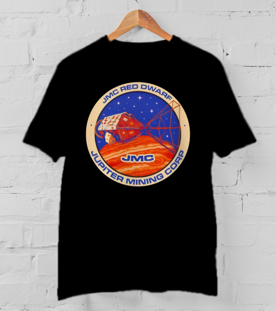 JMC Red Dwarf Jupiter Mining Corp Spacecraft Emblem T-Shirt