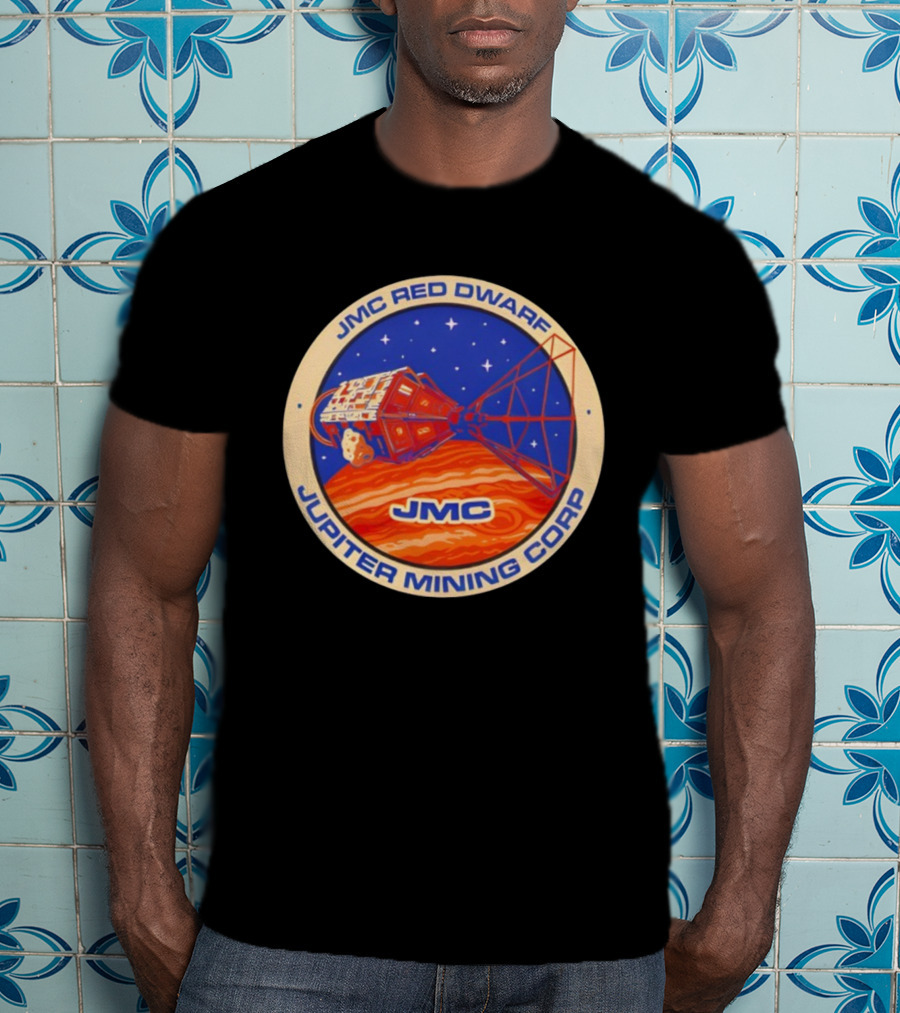 JMC Red Dwarf Jupiter Mining Corp Spacecraft Emblem T-Shirt