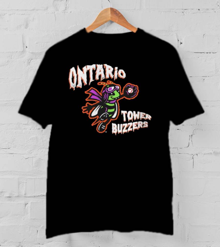 Ontario Tower Buzzers Halloween Mascot Baseball Insect T-Shirt