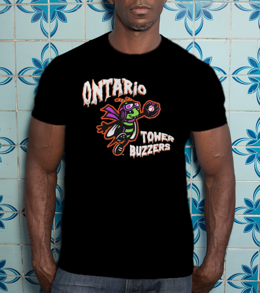 Ontario Tower Buzzers Halloween Mascot Baseball Insect T-Shirt