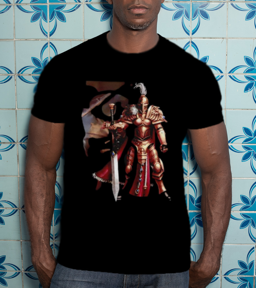 Sisters Of Silence Warhammer 40K Elite Guardians Armor And Sword Design T-Shirt